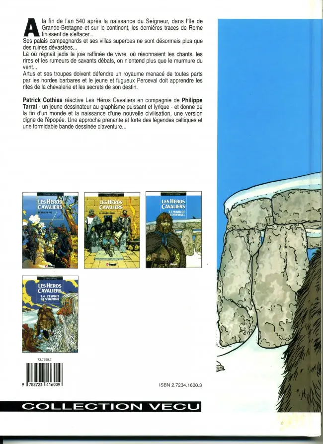 Verso de l'album Les Héros cavaliers Tome 3 Mark de Cornwall