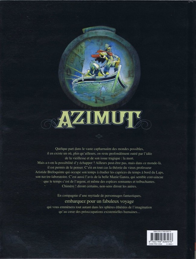 Verso de l'album Azimut Tome 1 Les Aventuriers du temps perdu