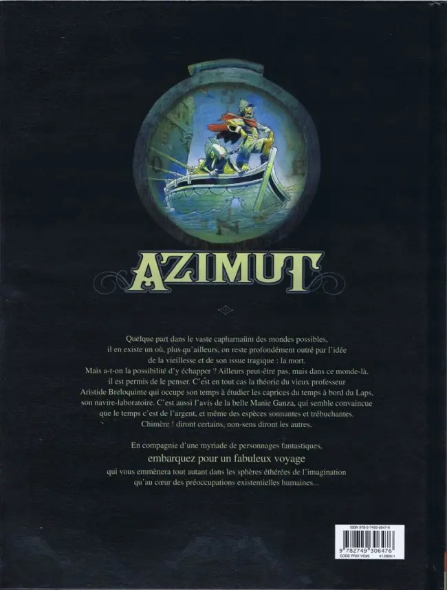Verso de l'album Azimut Tome 1 Les Aventuriers du temps perdu