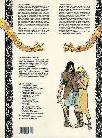 Verso de l'album Thorgal Tome 1 La Magicienne trahie