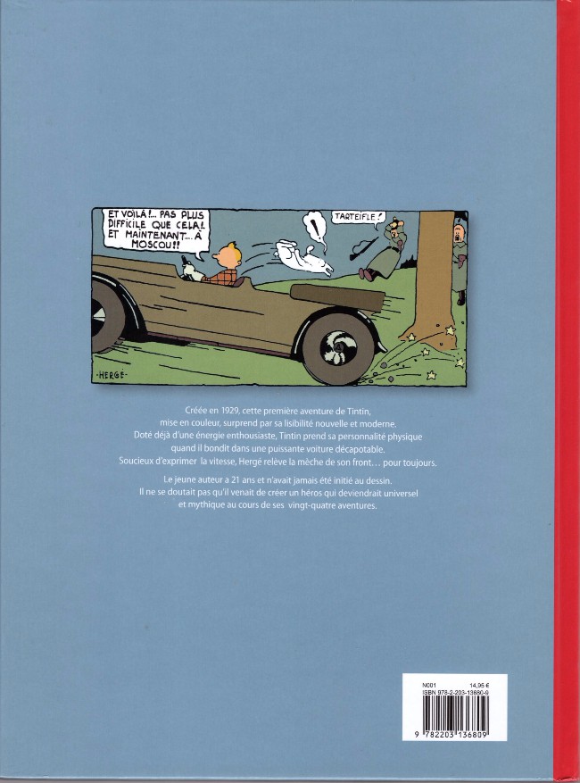 Verso de l'album Tintin Tome 1 Tintin au pays des Soviets