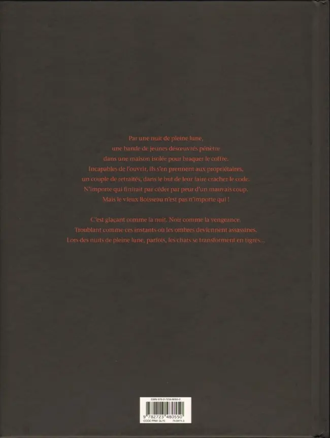 Verso de l'album Une nuit de pleine lune
