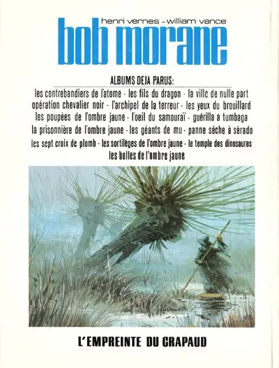 Verso de l'album Bob Morane Tome 26 L'empreinte du crapaud