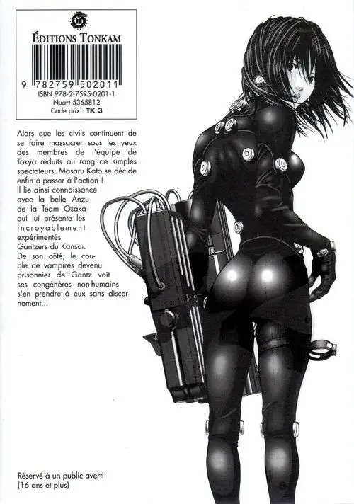Verso de l'album Gantz 22