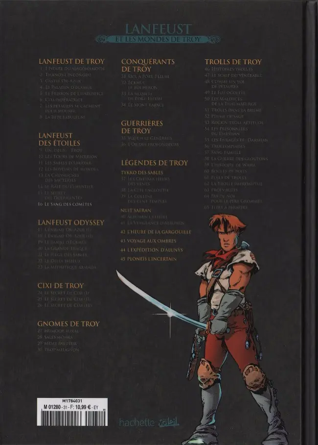 Verso de l'album Lanfeust et les mondes de Troy Tome 16 Lanfeust des Étoiles - Le sang des comètes