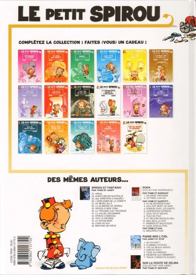 Verso de l'album Le Petit Spirou Tome 17 Tout le monde te regarde !