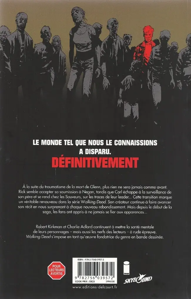 Verso de l'album Walking Dead Tome 18 Lucille...