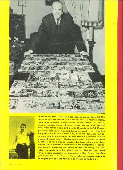 Verso de l'album Bob Morane Tome 6 Le mystère de la Zone 'Z'