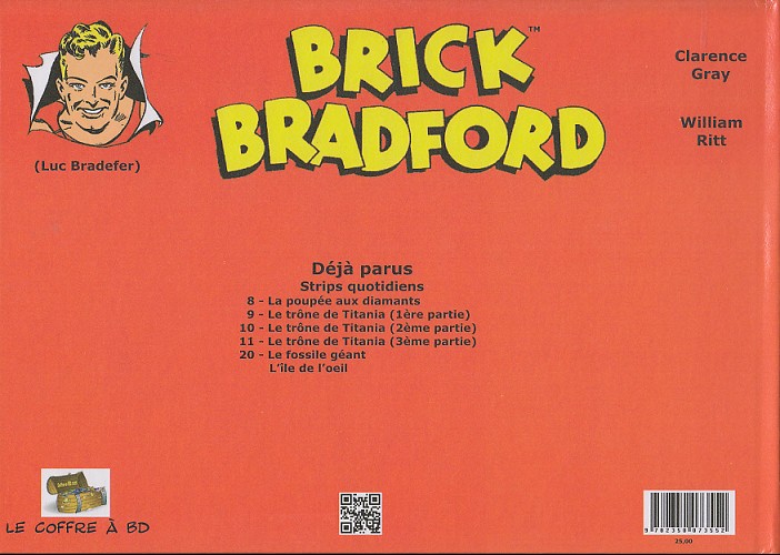 Verso de l'album Brick Bradford Strips quotidiens Tome 8 La poupée aux diamants