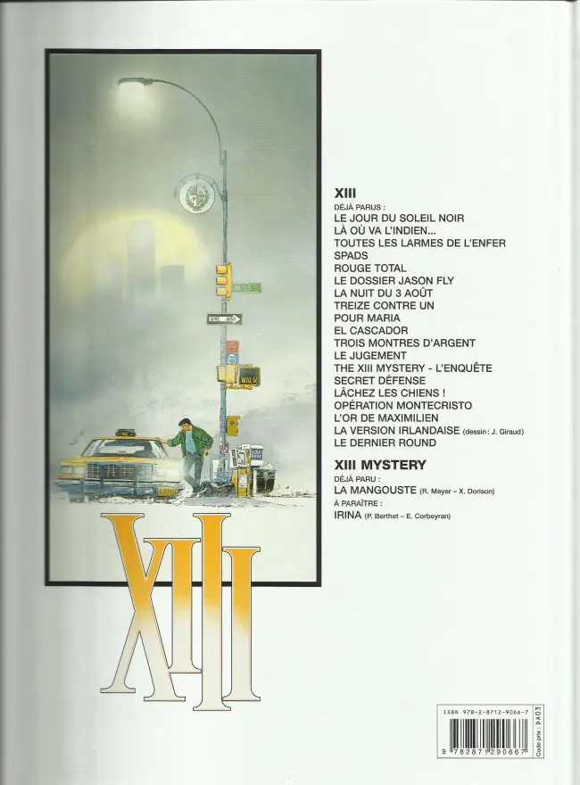 Verso de l'album XIII Tome 9 Pour Maria