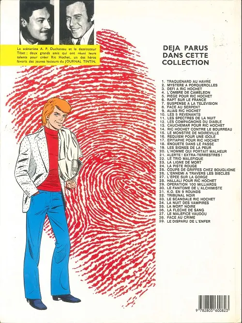 Verso de l'album Ric Hochet Tome 11 Cauchemar pour Ric Hochet