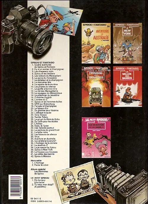 Verso de l'album Spirou et Fantasio Tome 15 Z comme Zorglub