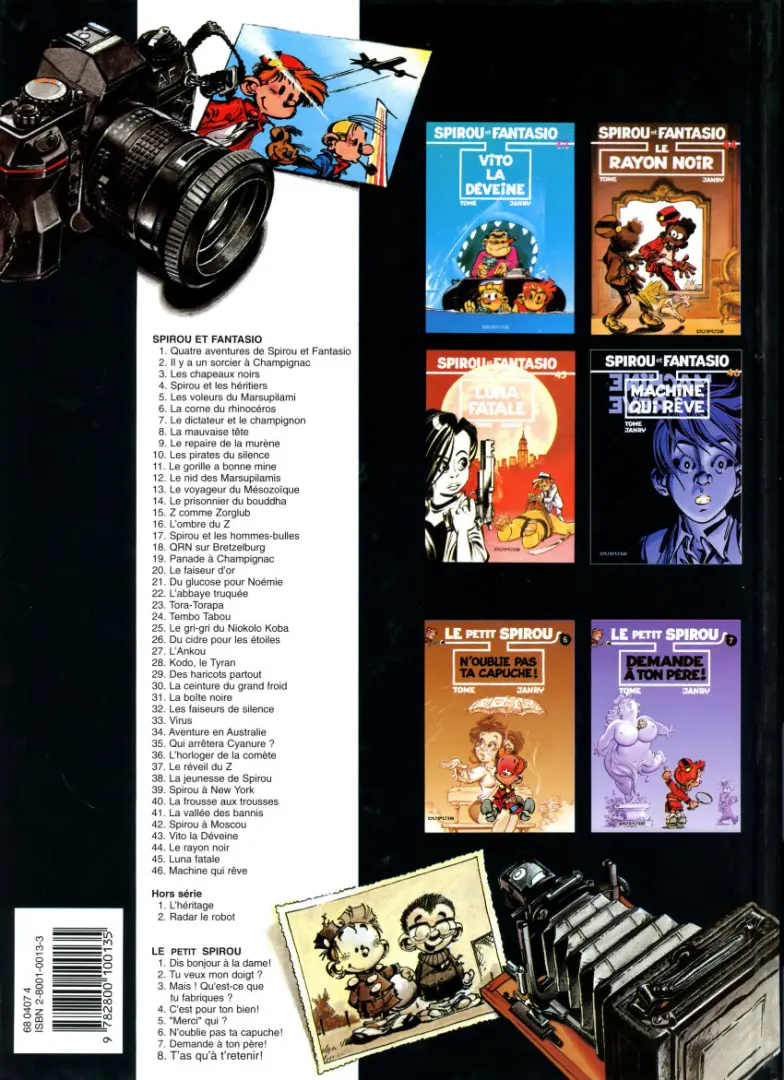 Verso de l'album Spirou et Fantasio Tome 11 Le gorille a bonne mine