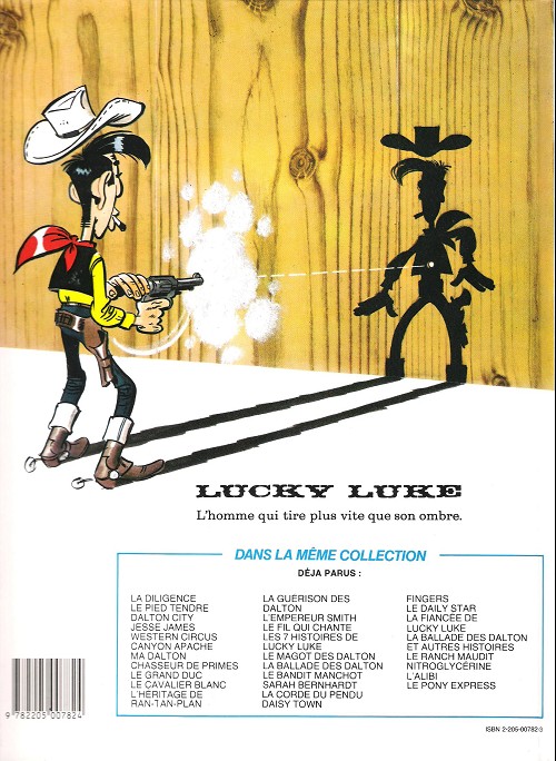 Verso de l'album Lucky Luke Tome 42 7 histoires de lucky luke