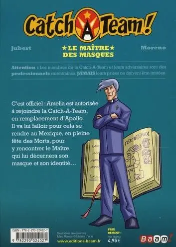 Verso de l'album Catch-A-Team ! Tome 2 Le maître des masques