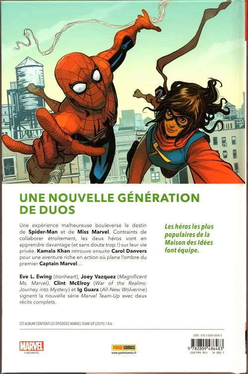 Verso de l'album Ms. Marvel - Team-Up
