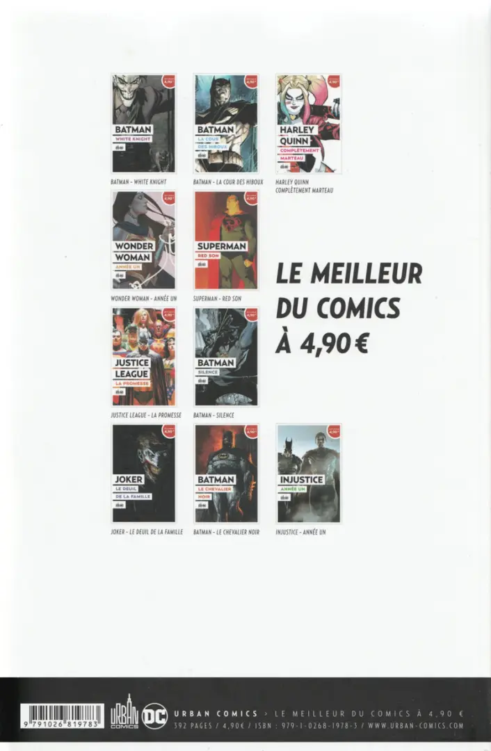Verso de l'album Le meilleur de DC Comics Tome 10 injustice : année un