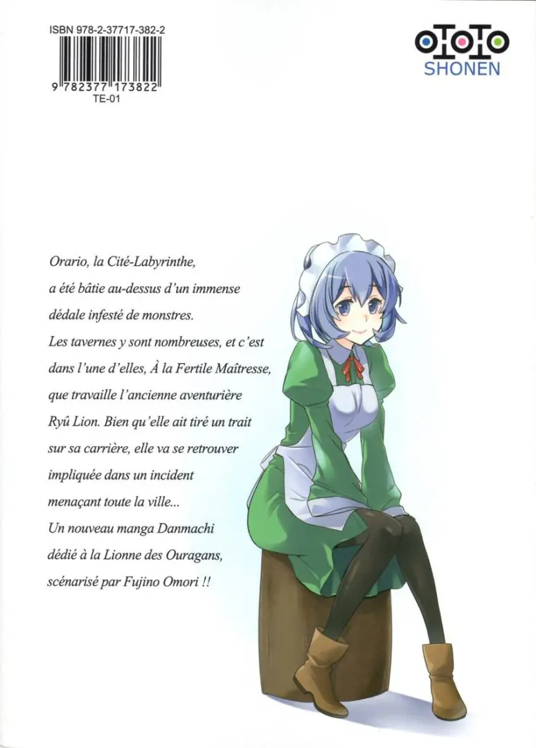 Verso de l'album DanMachi - La Légende des Familias - Familia Chronicle épidode Ryû 1