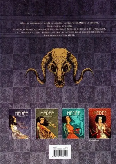 Verso de l'album Médée 1 L'ombre d'hécate