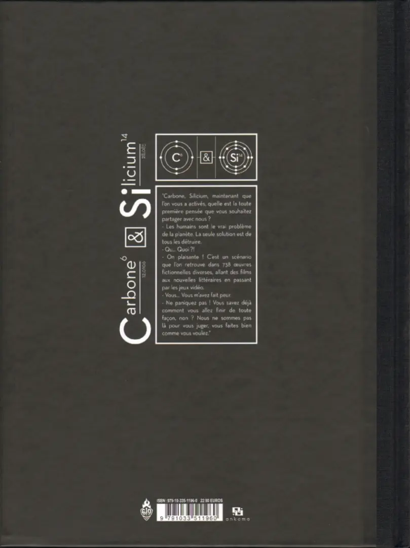 Verso de l'album Carbone & Silicium