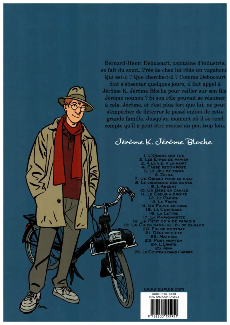 Verso de l'album Jérôme K. Jérôme Bloche Tome 8 Le vagabond des dunes