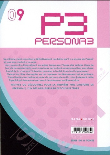 Verso de l'album Persona 3 09