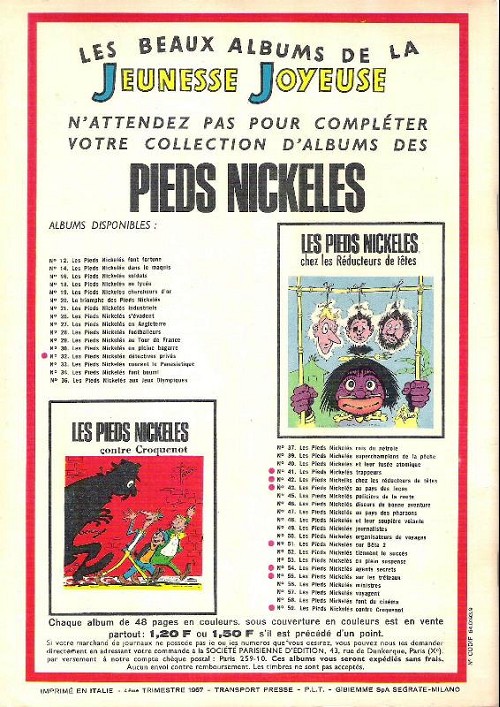Verso de l'album Bibi Fricotin 2e Série - Societé Parisienne d'Edition Tome 38 Bibi Fricotin contre les kidnappers