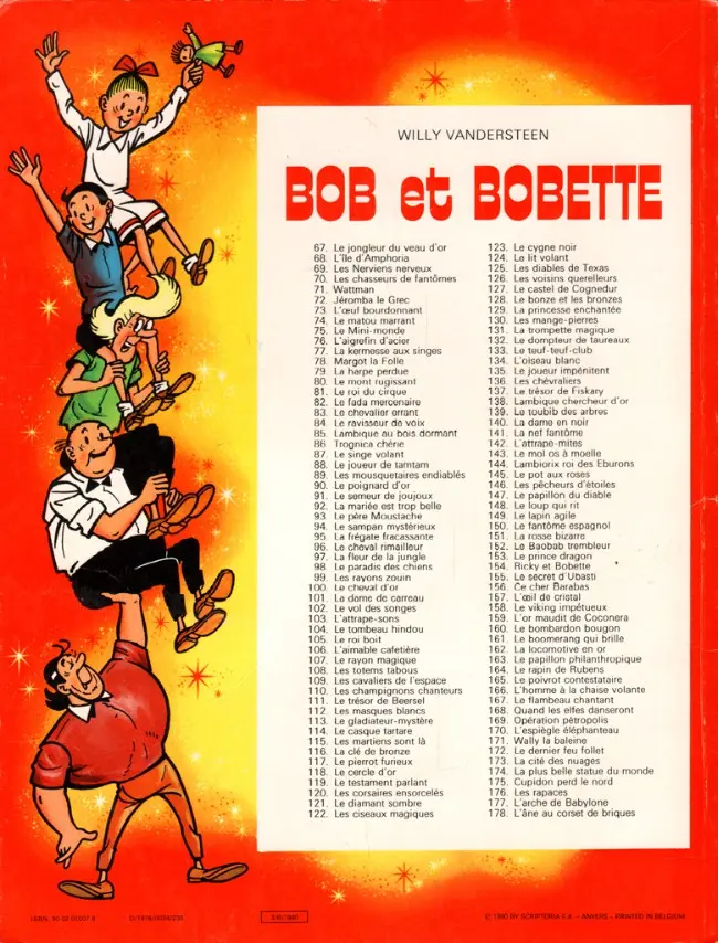 Verso de l'album Bob et Bobette Tome 162 La locomotive en or