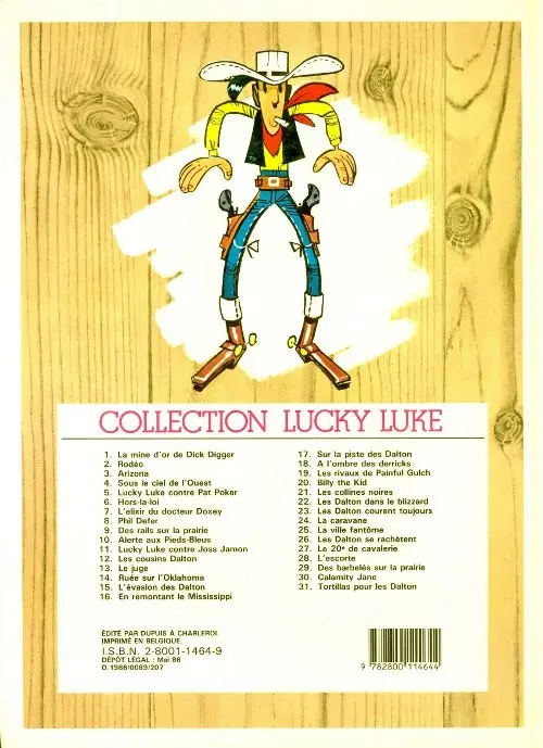 Verso de l'album Lucky Luke Tome 24 La caravane
