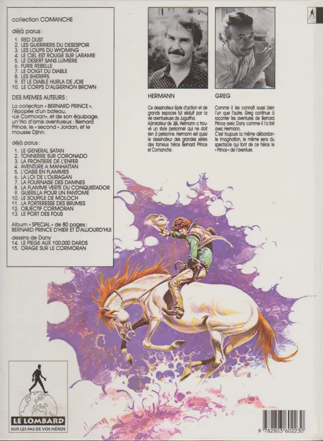 Verso de l'album Comanche Tome 9 Et le diable hurla de joie...
