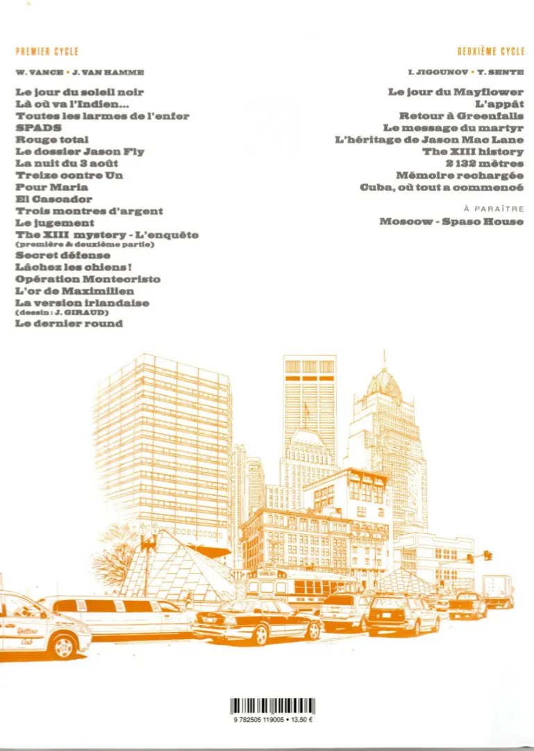 Verso de l'album XIII Tome 28 Cuba, où tout a commencé