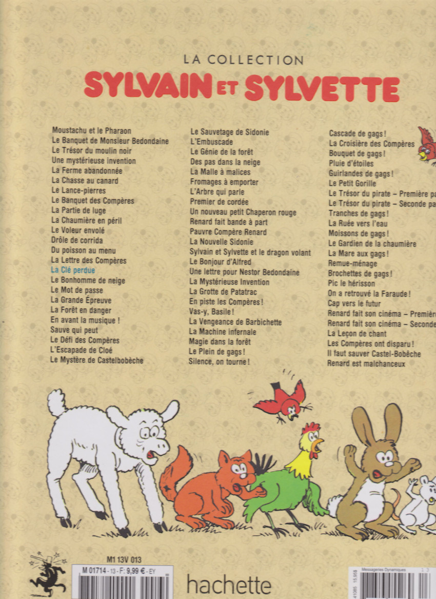 Verso de l'album Sylvain et Sylvette Tome 12 La lettre des compères