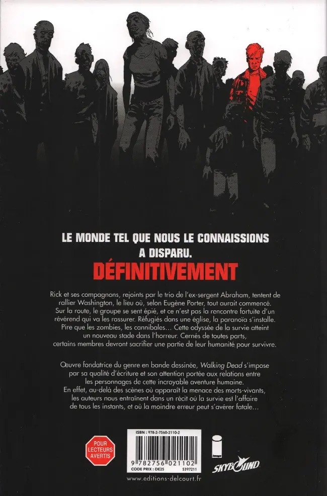 Verso de l'album Walking Dead Tome 11 Les chasseurs
