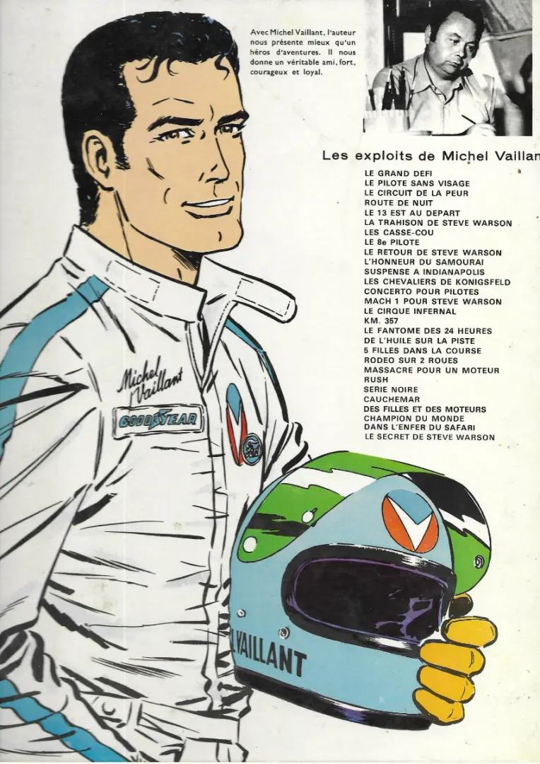 Verso de l'album Michel Vaillant Tome 6 La trahison de Steve Warson