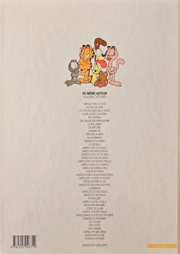 Verso de l'album Garfield Tome 2 Faut pas s'en faire
