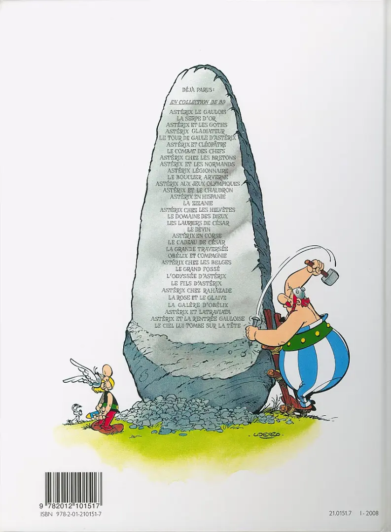 Verso de l'album Astérix Tome 19 Le devin