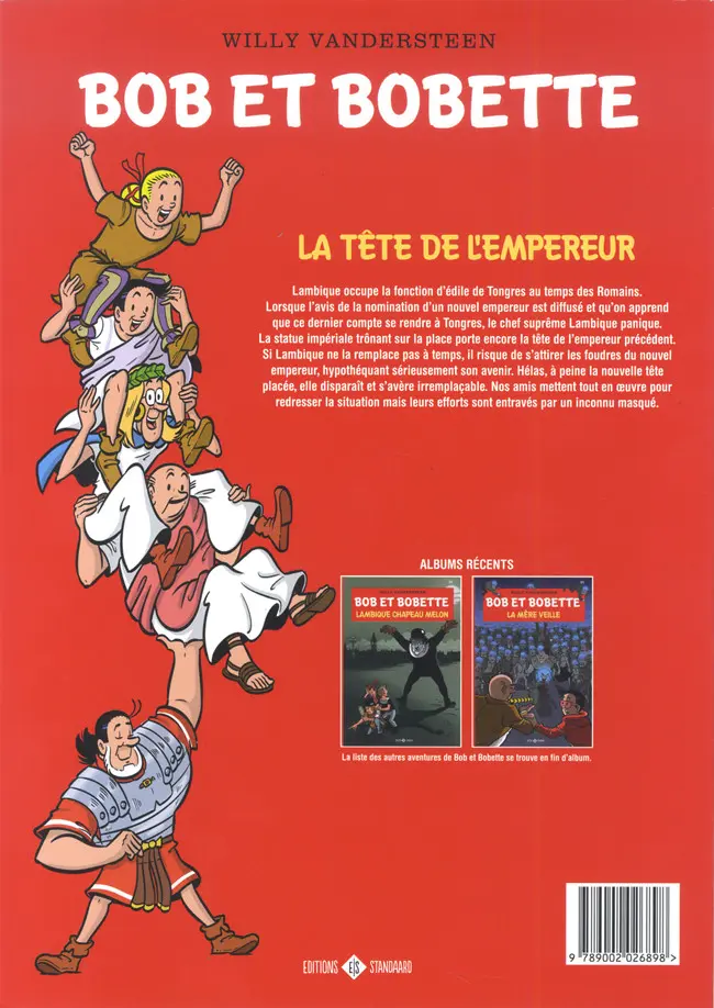 Verso de l'album Bob et Bobette Tome 374 La tête de l'Empereur