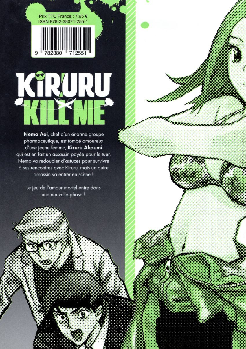 Verso de l'album Kiruru kill me Volume 2