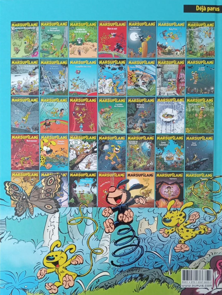 Verso de l'album Marsupilami Tome 9 Le papillon des cimes