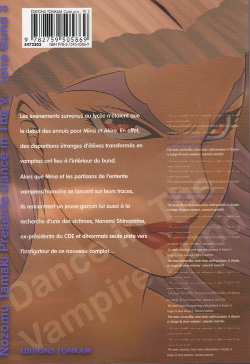 Verso de l'album Dance in the Vampire Bund 3