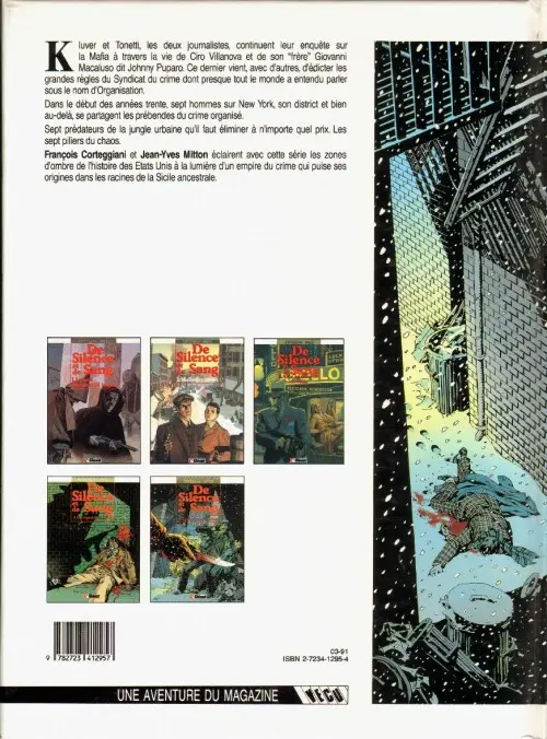 Verso de l'album De silence et de sang Tome 5 Les 7 piliers du chaos