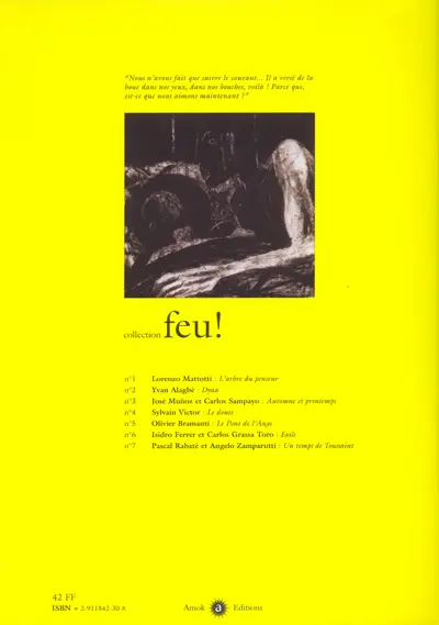 Verso de l'album Le Doute