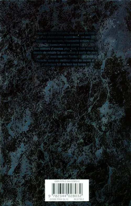 Verso de l'album Dr. Stone 1 Stone World