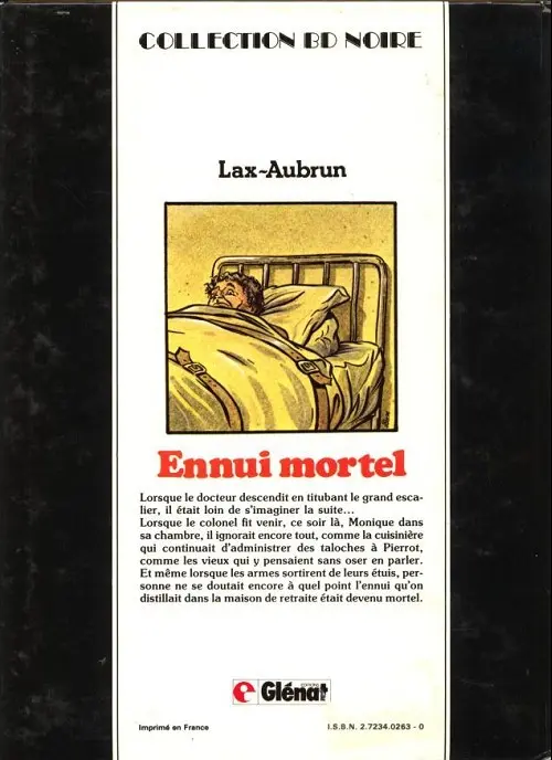 Verso de l'album Ennui mortel