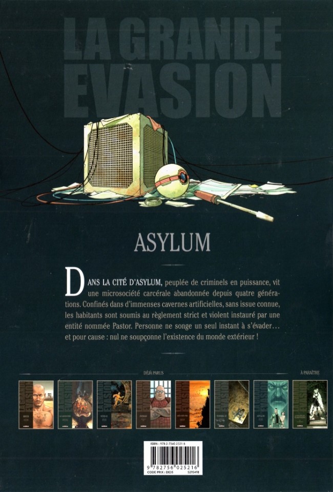 Verso de l'album La grande évasion Tome 7 Asylum