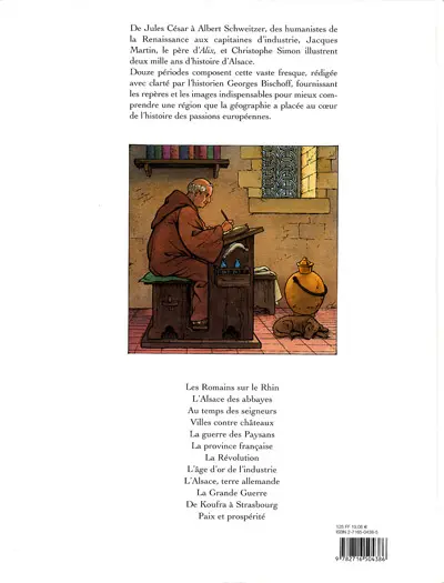 Verso de l'album Histoire d'Alsace