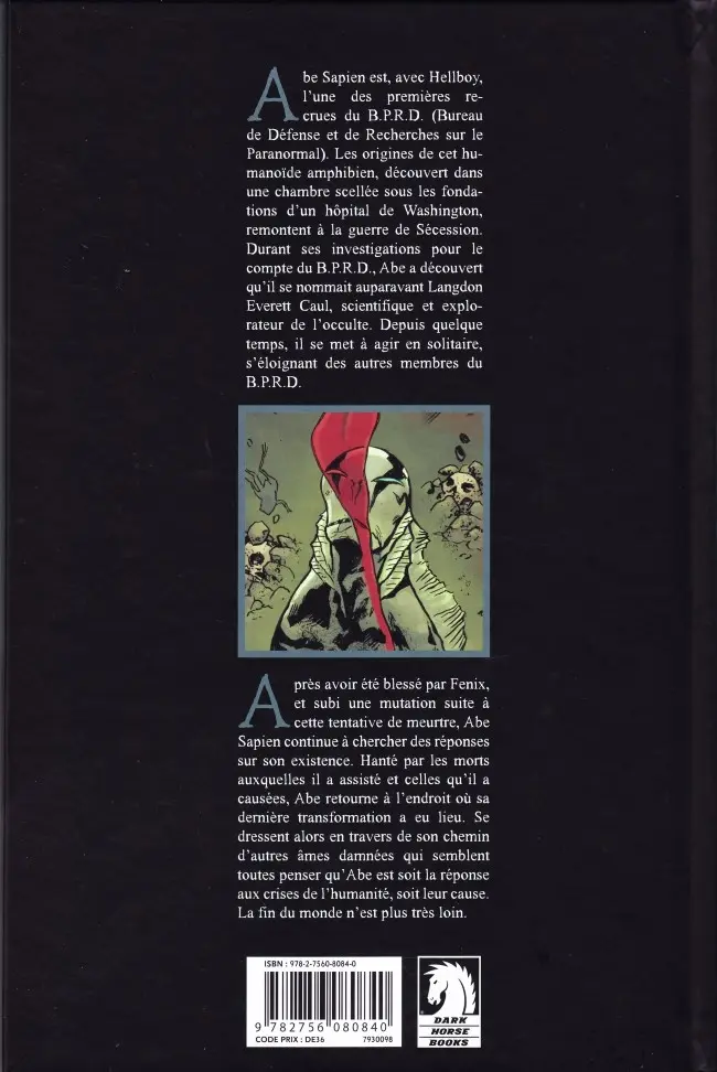 Verso de l'album Abe Sapien Tome 5 Lieux sacrés