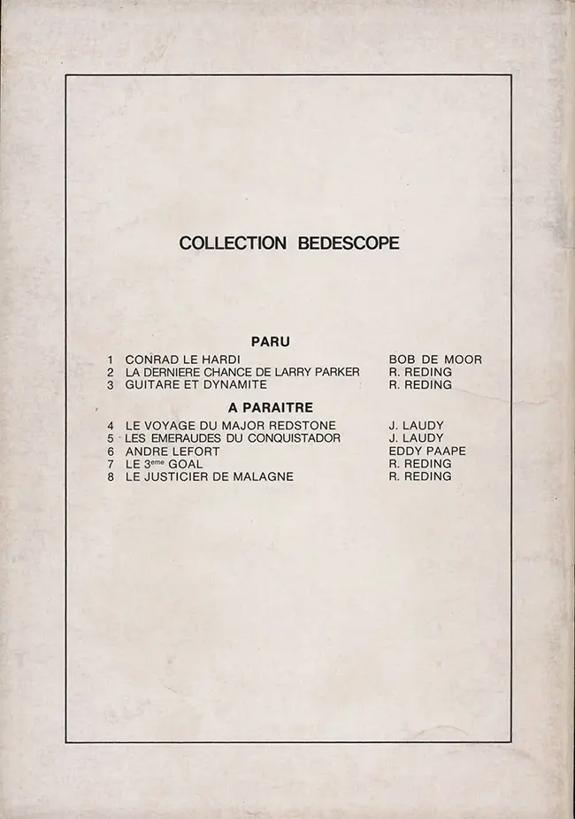 Verso de l'album Jari Tome 5 La dernière chance de Larry Parker