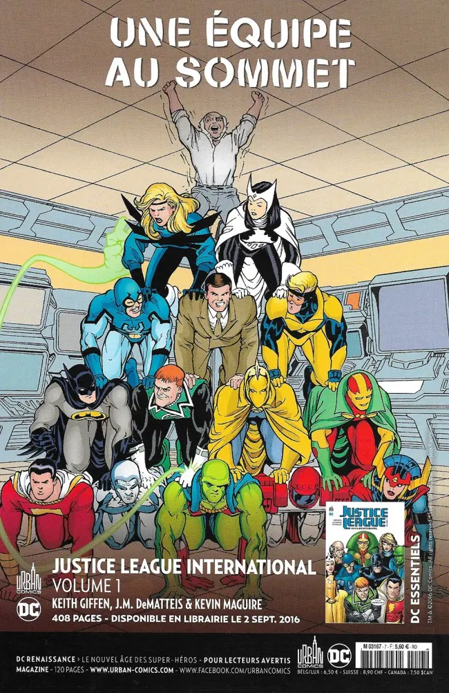 Verso de l'album Justice League Univers #7