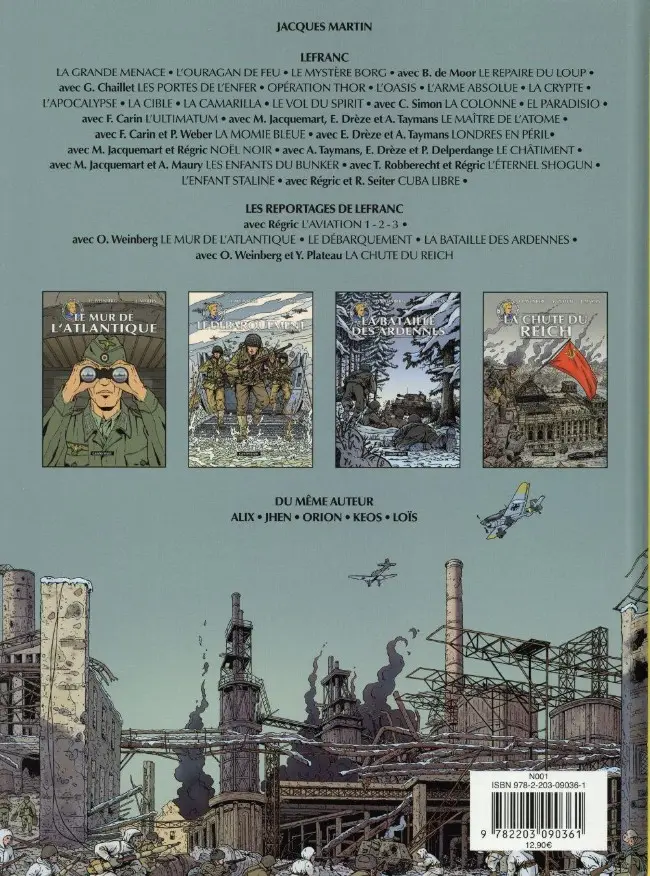 Verso de l'album Les reportages de Lefranc Tome 4 La chute du reich